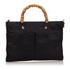 Gucci Black Bamboo Nylon Tote Bag