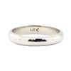 3.6mm Half Dome Wedding Band - 14KT White Gold