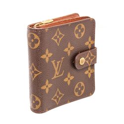 Louis Vuitton Monogram Canvas Leather Compact Zippy Wallet