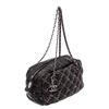 Image 1 : Chanel Black Quilted Nylon Tweed On Stitch Bowler Bag