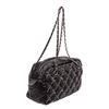Image 2 : Chanel Black Quilted Nylon Tweed On Stitch Bowler Bag