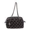 Image 3 : Chanel Black Quilted Nylon Tweed On Stitch Bowler Bag