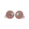 Image 1 : Chanel Mauve Crystal Heart Resin Clip-On Earrings