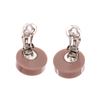 Image 3 : Chanel Mauve Crystal Heart Resin Clip-On Earrings