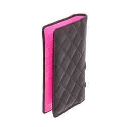 Chanel Black Quilted Leather Cambon Yen Wallet