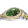 Image 8 : Rolex Mens 2 Tone 14K Green Diamond 36MM Datejust Wristwatch