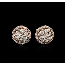 14KT Two-Tone Gold 1.31 ctw Diamond Earrings