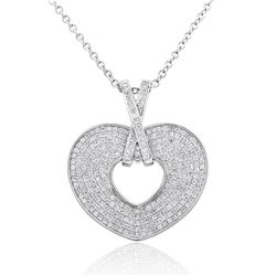 18k White Gold 1.02CTW Diamond Pendant, (I1 /H-I)