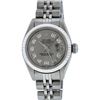 Image 2 : Rolex Ladies Stainless Steel Slate Grey Diamond 26MM Datejust Wristwatch
