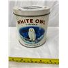 Image 3 : White Owl Cigar Tin Good Gloss and Colour Note some Minor Wear approx 5.5" H