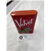 Image 3 : Vintage Velvet Tobacco Pocket tin. Good Colour and Gloss Hinged Lid.