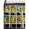 Image 2 : 12 Hand Design Painted Animals on Egg Shped Stone Rock, With Stands