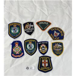 9 Authentic Obsolete Police Shoulder Patches