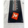 Image 2 : Beautiful  Vintage 7Up Black Thermomter  20" x 5" Good Working Order