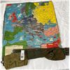 Image 1 : Vintage Military Belt Plus 1941 Westinghouse Stratigic War Map
