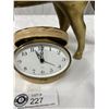Image 2 : Vintage Metal Horse, Elgin Travel Clock, Leather and Tapestry