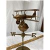 Image 2 : Vintage Bass and Copper Tabletop Airplane Weather Vane.