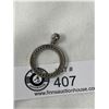 Image 2 : Marked .925 Sterling & White Quartz Circle of Life Pendant