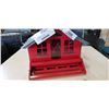 Image 2 : RED METAL BIRD FEEDER