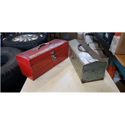 2 TOOLBOXES WITH CONTENTS, HAND TOOLS