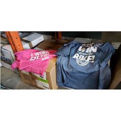 2 BOXES OF ASSORTED PROMOTIONAL SHIRTS, ASSORTED SIZES