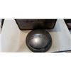Image 2 : VINTAGE WOOD CRATE AND ASSORTED VINTAGE HUBCAPS - FORD, DESOTO, BENTLEY, ETC.