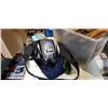 Image 2 : ARIA MOTORCYCLE HELMET, BIN OF SPORTS ITEMS, TENNIS RACKETS, BASEBALL GLOVES