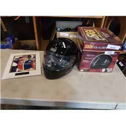 SIGI MOTORCYCLE HELMET AND TED MUSGRAVE PRINT