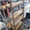 Image 3 : 7 FOOT TALL ADJUSTABLE SHELVING UNIT WITH WOOD SHELVES
