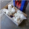 Image 2 : Box of 12 new padded bat and ball sets and box of stuffed dogs