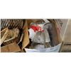 Image 2 : Lot of glass bottles, vases and wicker baskets