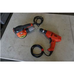 BLACK AND DECKER HEAVY DUTY DRILL AND SANDER - TESTED WORKING