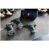 Image 1 : MAKITA 18V LITHIUM IMPACT GUN, 2 HAMMER DRILLS, AND 2 18V BATTERIES - TESTED WORKING