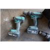 Image 2 : MAKITA 18V LITHIUM IMPACT GUN, 2 HAMMER DRILLS, AND 2 18V BATTERIES - TESTED WORKING