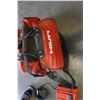 Image 2 : HILTI CORDLESS HAMMER DRILL, GRINDER, CHARGER, AND 3 BATTERIES - TESTED AND WORKING