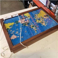 VINTAGE WORLD MAP CLOCK