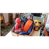Image 1 : Box of toys and ironman mask