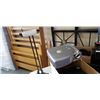 Image 2 : PROJECTOR, SONY STEREO, ALARM CLOCK AND TABLE LAMP WITH OUTLETS