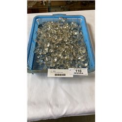 Tray of crystal chandelier drops