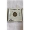 Image 3 : 3 CANADIAN 1913 SILVER 25 CENT COINS, RARE 5 CENT COIN, AND LARGE CENT