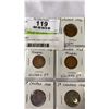 Image 2 : 11 CANADIAN WAR-TIME 5 CENT COINS 1942 TOMBAC, 1943 V TOMBAC, 1944-1945 V NICKELS
