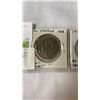 Image 2 : 3 CANADIAN VINTAGE DOLLARS 1968 FIRST NICKEL DOLLAR