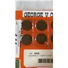 Image 2 : GEORGE V 1 CENT COINS - 1928-1936 W/ STAMPS