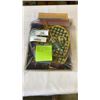Image 1 : VINTAGE THAILAND WICKER WOVEN HAND FAN AND ASSORTED PICTURES