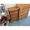 Image 1 : RUSTIC WOOD AND WICKER 3 DRAWER STAND