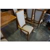 Image 10 : OAK DINING TABLE WITH 6 CHAIRS