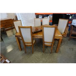 OAK DINING TABLE WITH 6 CHAIRS