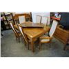 Image 2 : OAK DINING TABLE WITH 6 CHAIRS