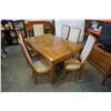 Image 3 : OAK DINING TABLE WITH 6 CHAIRS