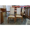 Image 8 : OAK DINING TABLE WITH 6 CHAIRS